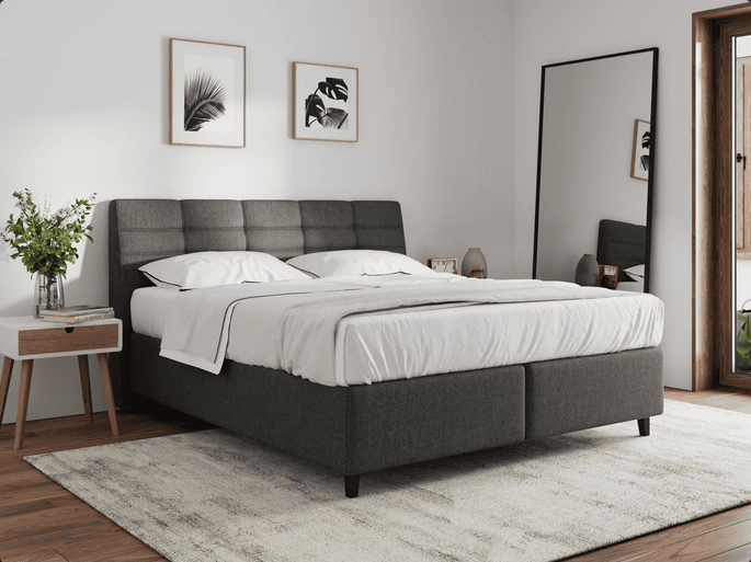 Boxspringbett + Topper – 180×200